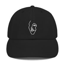 Load image into Gallery viewer, Champion Dad Hat with White Single-Line Drawing