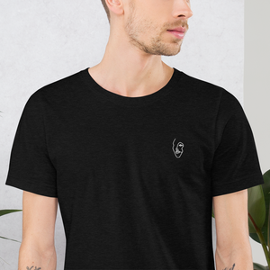 Unisex T-Shirt with Single-Line Face Drawing