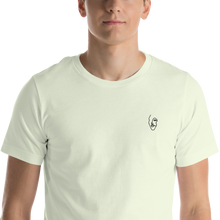 Load image into Gallery viewer, Unisex T-Shirt with Embroidered Black Single-Line Face